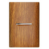 Conjunto Interruptor Simples Horizontal 4x2  - Novara Cumaru Cromado